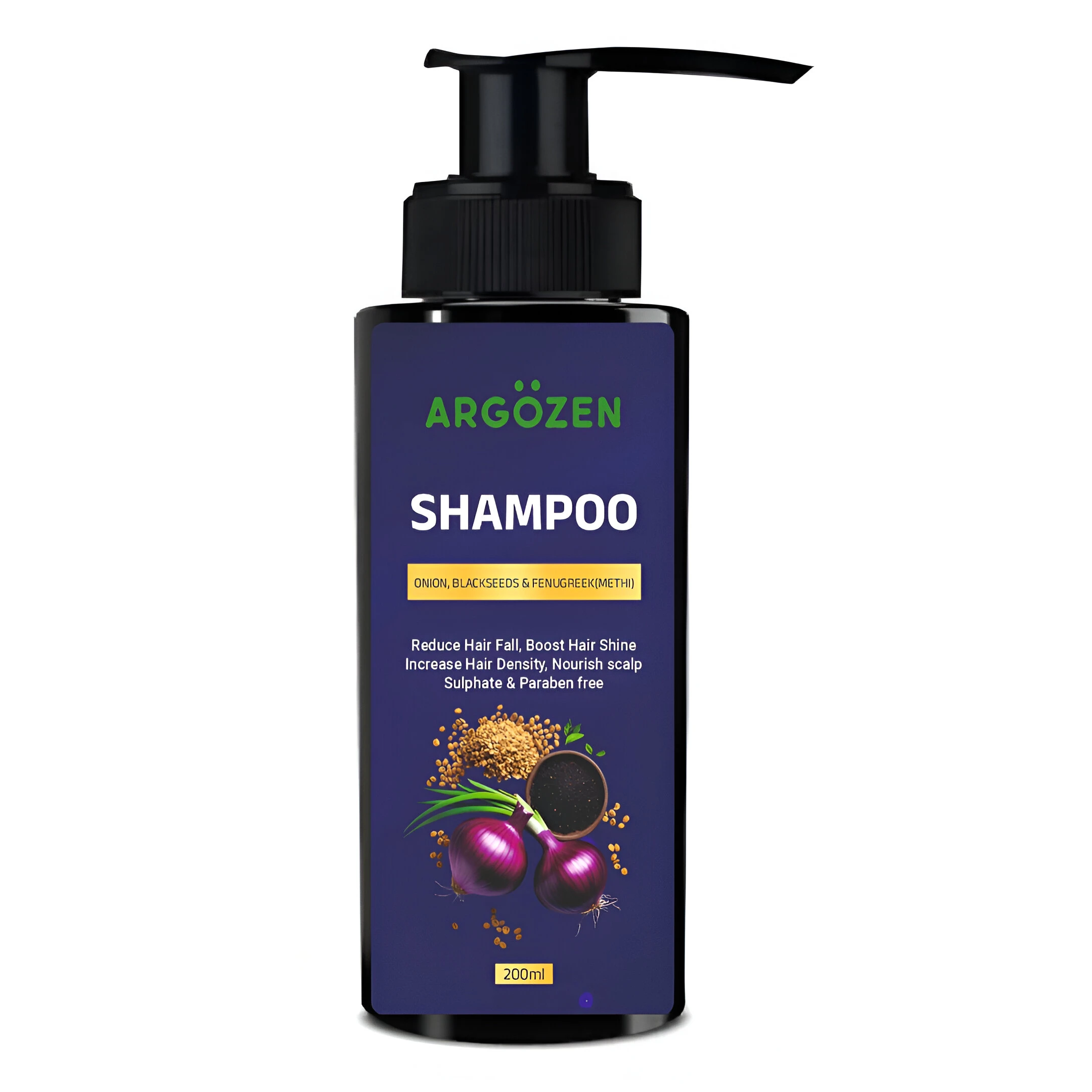 Onion, Fenugreek (Methi), Black Seed & Milk Protein Shampoo 200 ml